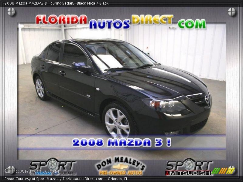Black Mica / Black 2008 Mazda MAZDA3 s Touring Sedan