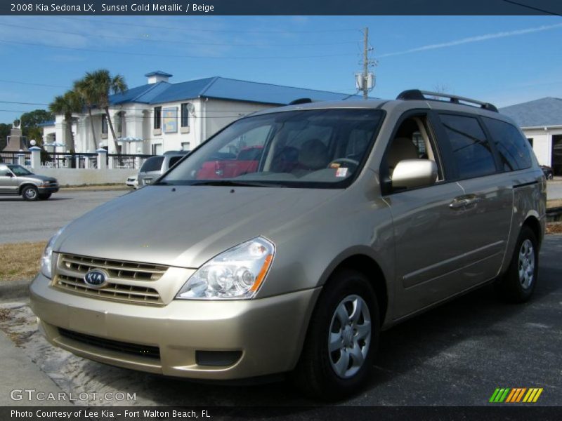 Sunset Gold Metallic / Beige 2008 Kia Sedona LX