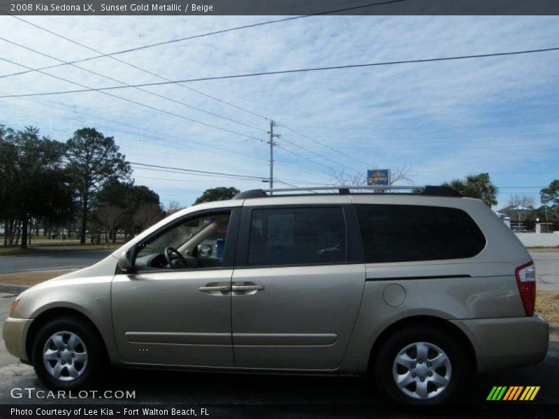 Sunset Gold Metallic / Beige 2008 Kia Sedona LX