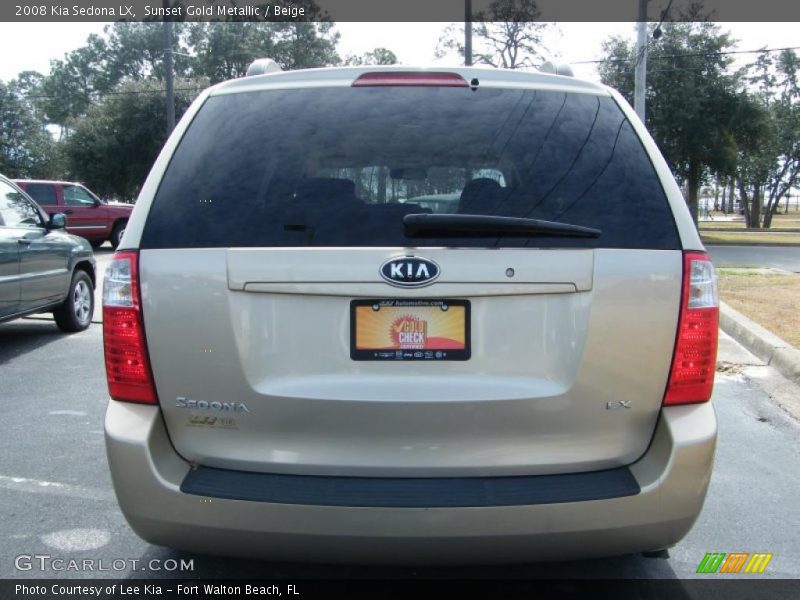 Sunset Gold Metallic / Beige 2008 Kia Sedona LX