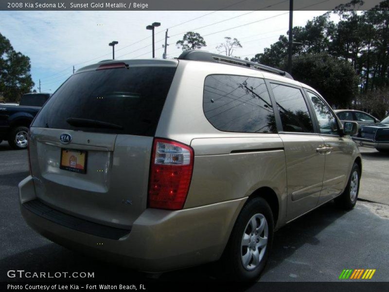 Sunset Gold Metallic / Beige 2008 Kia Sedona LX