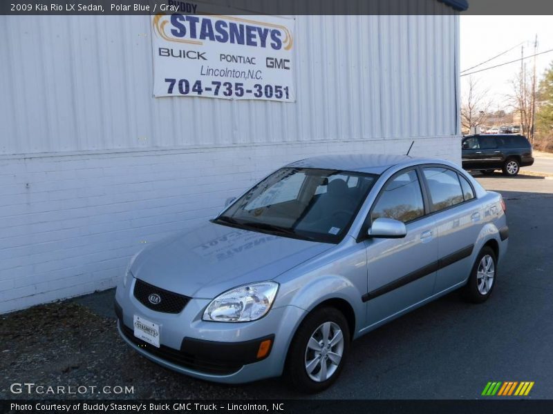 Polar Blue / Gray 2009 Kia Rio LX Sedan