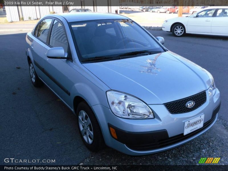 Polar Blue / Gray 2009 Kia Rio LX Sedan