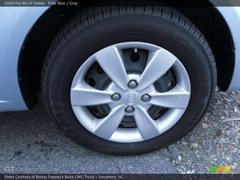 Polar Blue / Gray 2009 Kia Rio LX Sedan