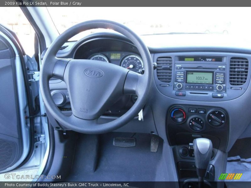 Polar Blue / Gray 2009 Kia Rio LX Sedan