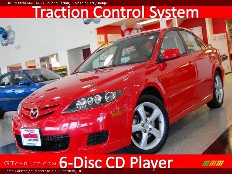 Volcanic Red / Beige 2008 Mazda MAZDA6 i Touring Sedan