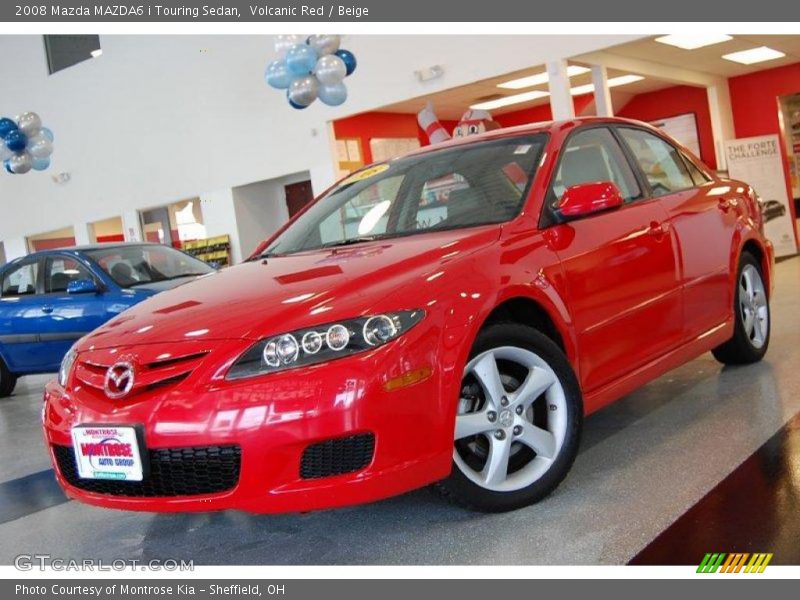 Volcanic Red / Beige 2008 Mazda MAZDA6 i Touring Sedan