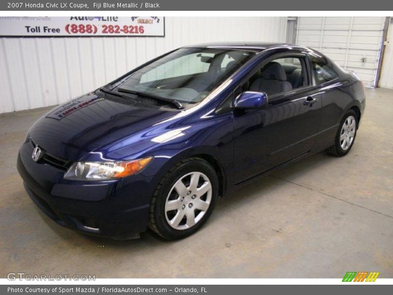 Fiji Blue Metallic / Black 2007 Honda Civic LX Coupe