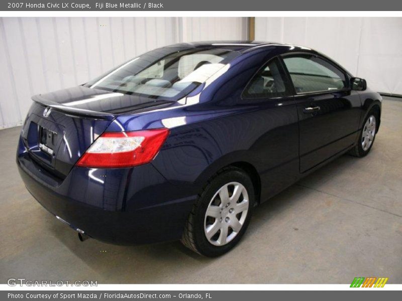Fiji Blue Metallic / Black 2007 Honda Civic LX Coupe