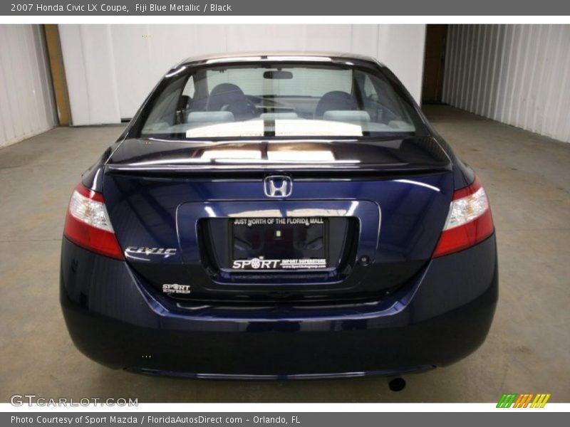Fiji Blue Metallic / Black 2007 Honda Civic LX Coupe