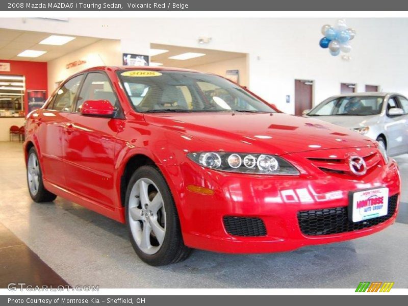 Volcanic Red / Beige 2008 Mazda MAZDA6 i Touring Sedan