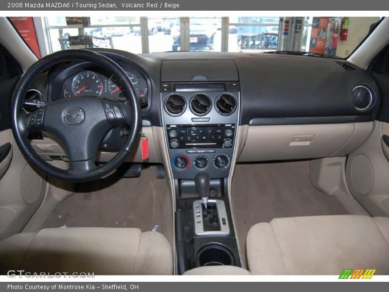 Volcanic Red / Beige 2008 Mazda MAZDA6 i Touring Sedan