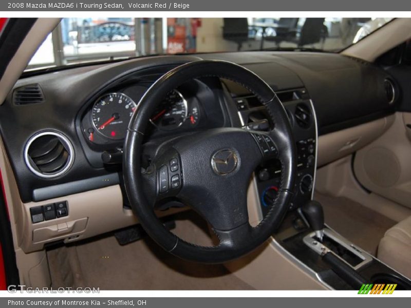 Volcanic Red / Beige 2008 Mazda MAZDA6 i Touring Sedan