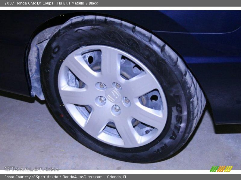 Fiji Blue Metallic / Black 2007 Honda Civic LX Coupe