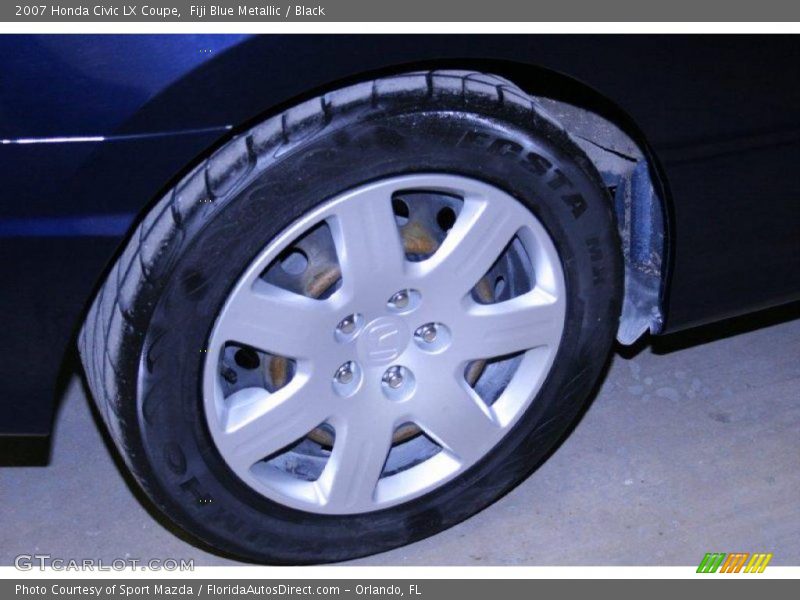 Fiji Blue Metallic / Black 2007 Honda Civic LX Coupe