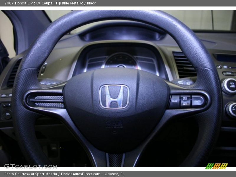 Fiji Blue Metallic / Black 2007 Honda Civic LX Coupe