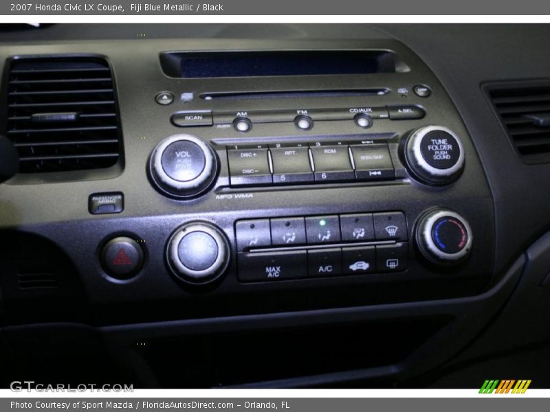 Fiji Blue Metallic / Black 2007 Honda Civic LX Coupe