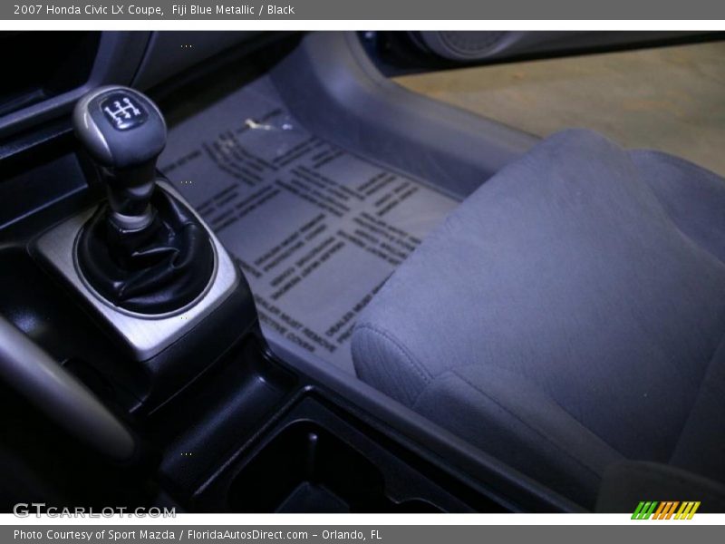 Fiji Blue Metallic / Black 2007 Honda Civic LX Coupe