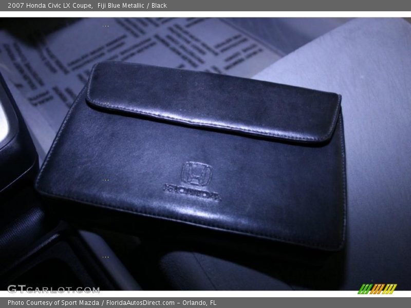 Fiji Blue Metallic / Black 2007 Honda Civic LX Coupe
