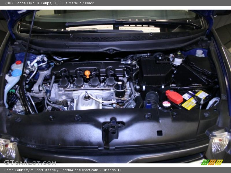 Fiji Blue Metallic / Black 2007 Honda Civic LX Coupe