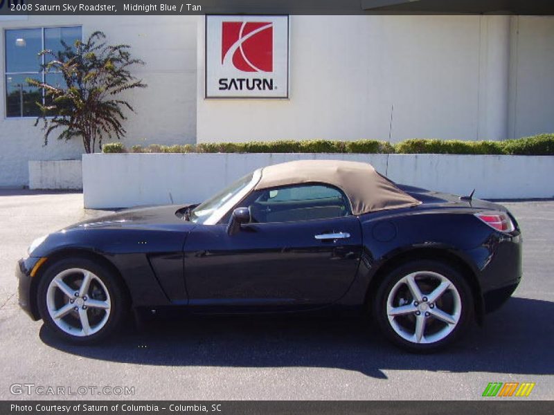 Midnight Blue / Tan 2008 Saturn Sky Roadster