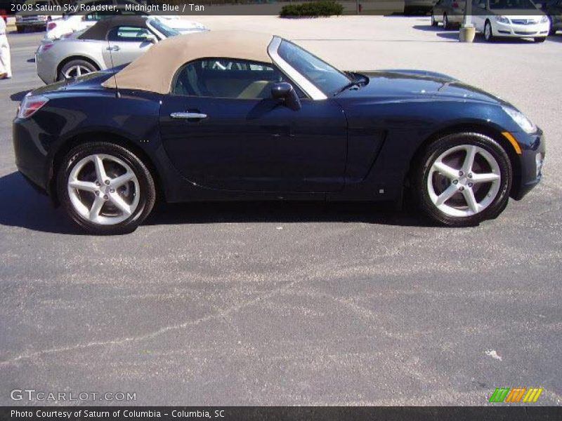 Midnight Blue / Tan 2008 Saturn Sky Roadster