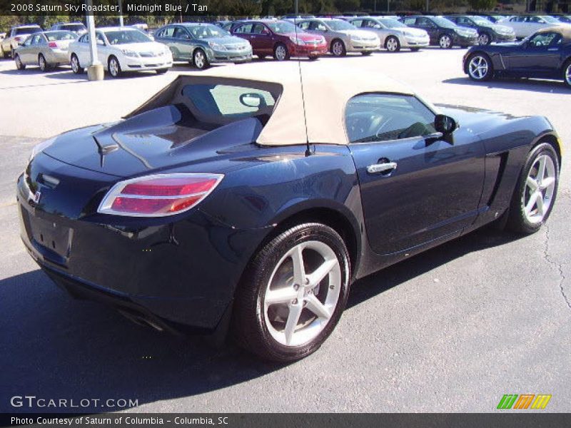 Midnight Blue / Tan 2008 Saturn Sky Roadster