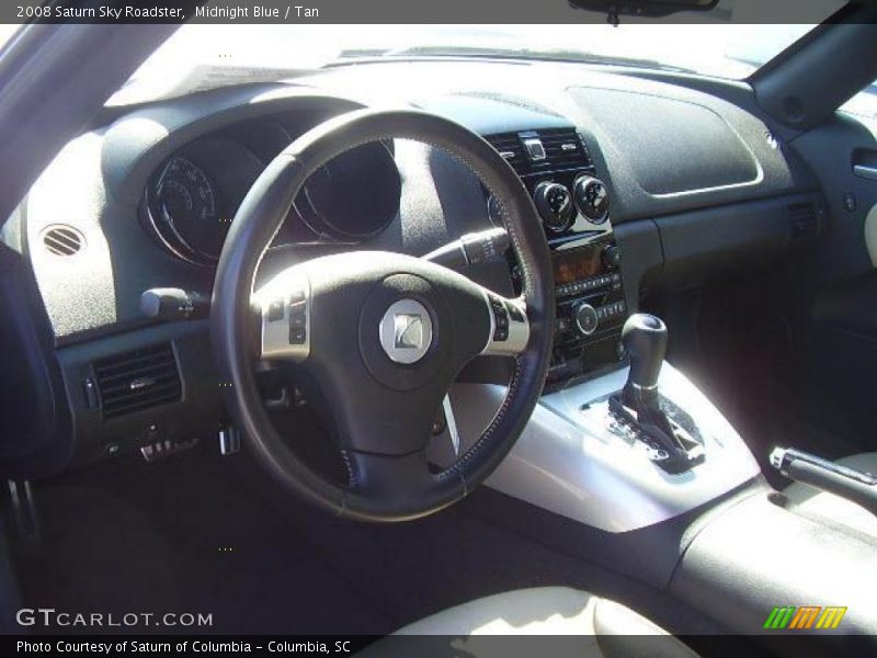Midnight Blue / Tan 2008 Saturn Sky Roadster
