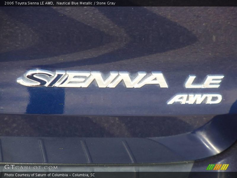 Nautical Blue Metallic / Stone Gray 2006 Toyota Sienna LE AWD