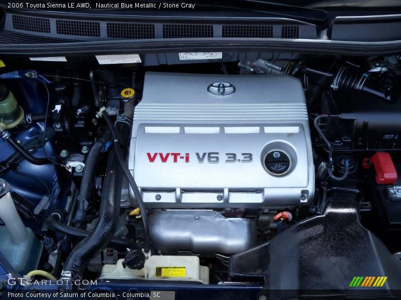 Nautical Blue Metallic / Stone Gray 2006 Toyota Sienna LE AWD