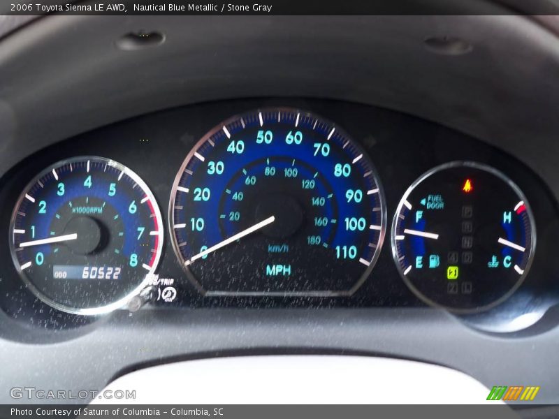 Nautical Blue Metallic / Stone Gray 2006 Toyota Sienna LE AWD