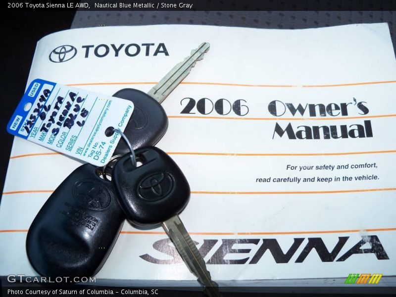 Nautical Blue Metallic / Stone Gray 2006 Toyota Sienna LE AWD
