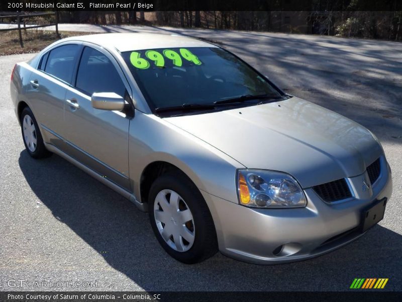Platinum Pearl / Beige 2005 Mitsubishi Galant ES