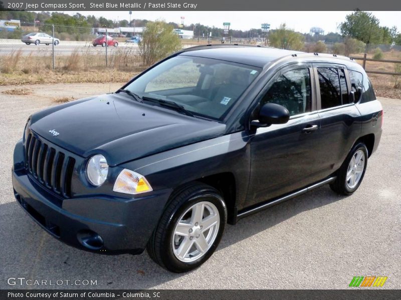 Steel Blue Metallic / Pastel Slate Gray 2007 Jeep Compass Sport