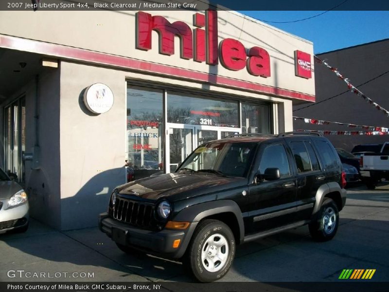 Black Clearcoat / Medium Slate Gray 2007 Jeep Liberty Sport 4x4