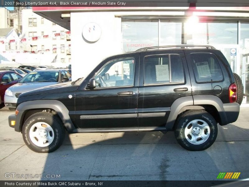 Black Clearcoat / Medium Slate Gray 2007 Jeep Liberty Sport 4x4