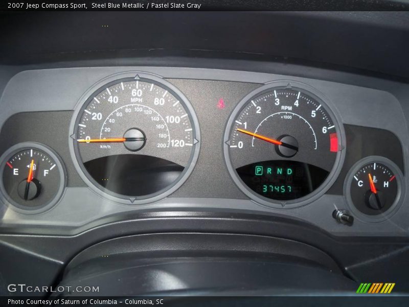 Steel Blue Metallic / Pastel Slate Gray 2007 Jeep Compass Sport