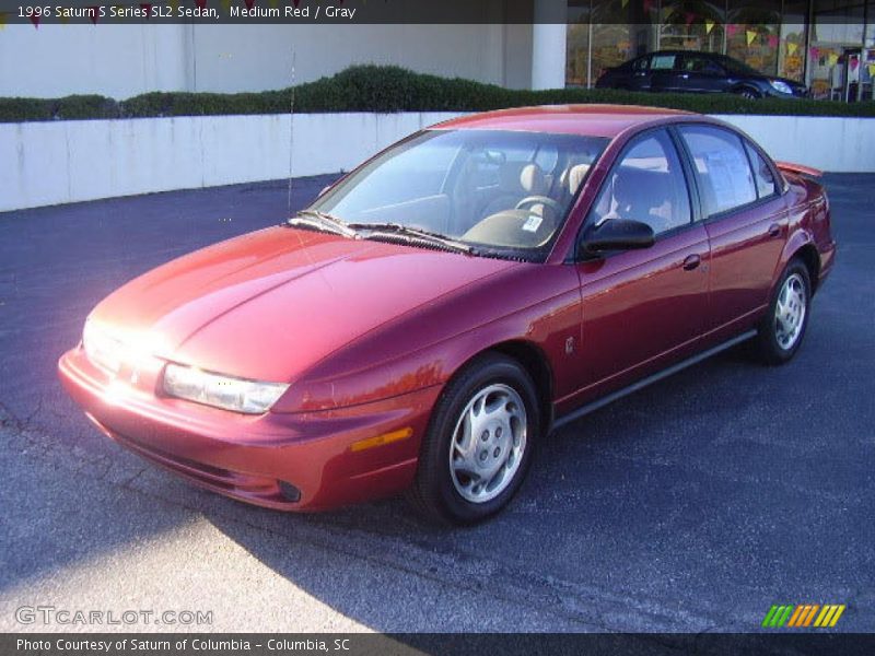 Medium Red / Gray 1996 Saturn S Series SL2 Sedan