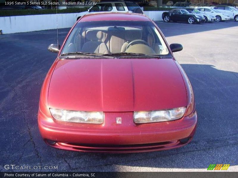 Medium Red / Gray 1996 Saturn S Series SL2 Sedan