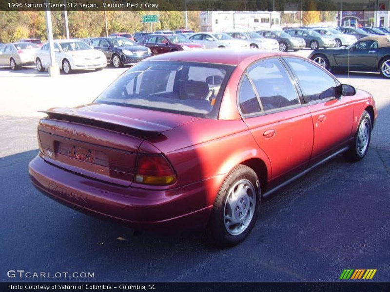 Medium Red / Gray 1996 Saturn S Series SL2 Sedan