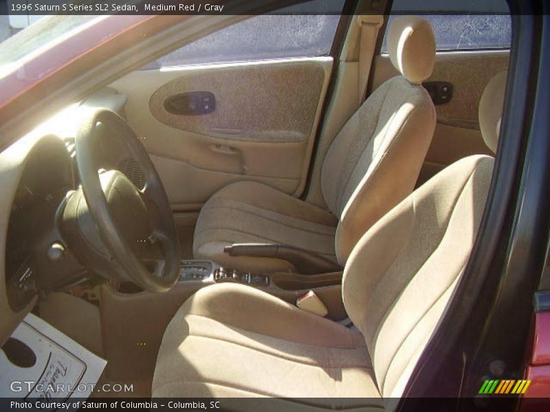 Medium Red / Gray 1996 Saturn S Series SL2 Sedan