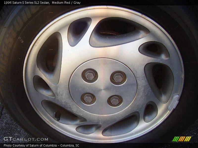 Medium Red / Gray 1996 Saturn S Series SL2 Sedan