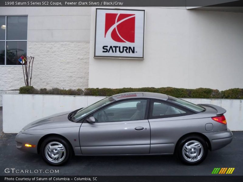 Pewter (Dark Silver) / Black/Gray 1998 Saturn S Series SC2 Coupe