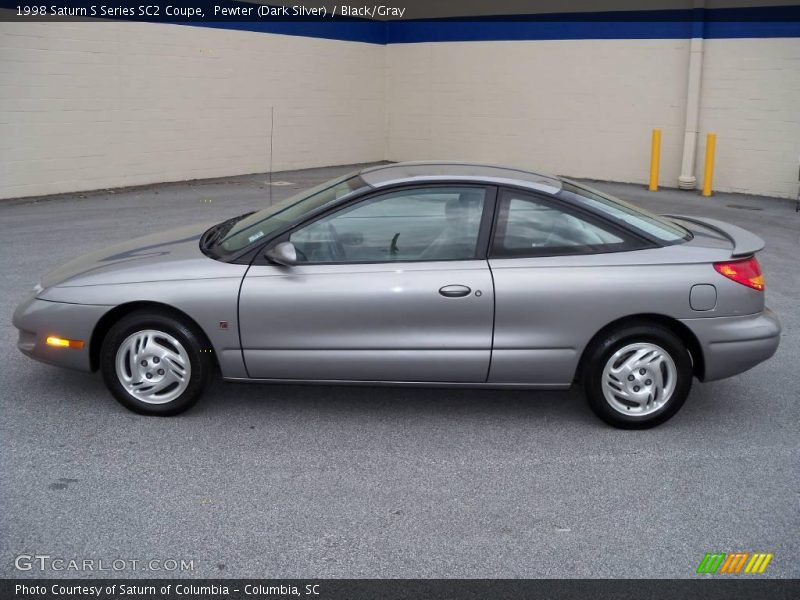 Pewter (Dark Silver) / Black/Gray 1998 Saturn S Series SC2 Coupe