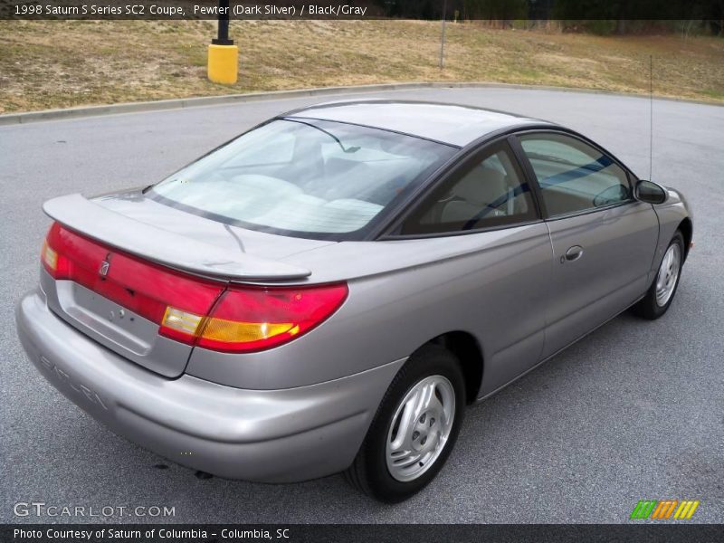 Pewter (Dark Silver) / Black/Gray 1998 Saturn S Series SC2 Coupe