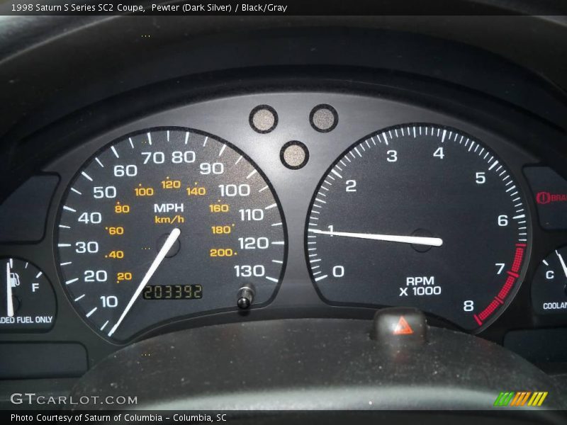 Pewter (Dark Silver) / Black/Gray 1998 Saturn S Series SC2 Coupe