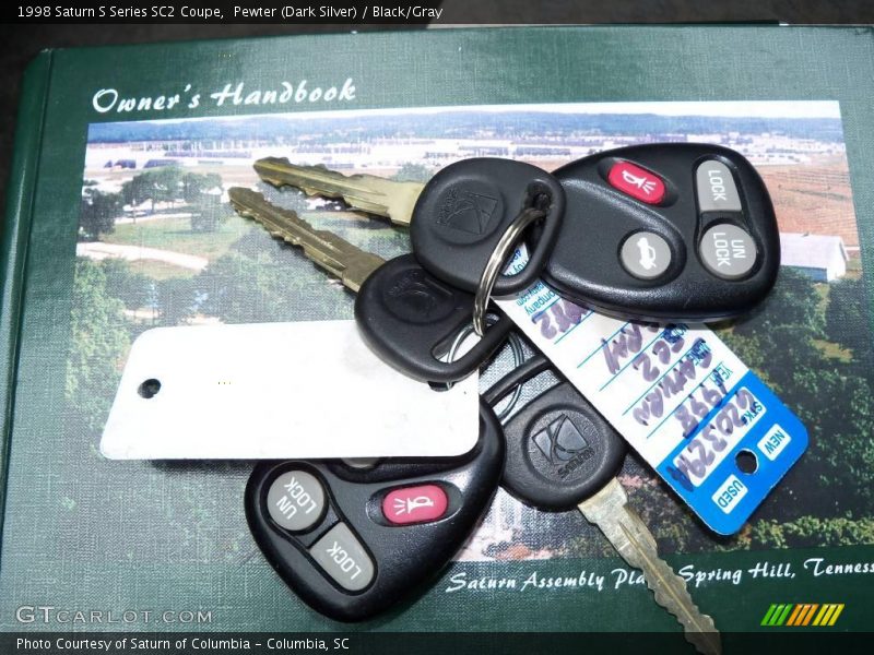 Pewter (Dark Silver) / Black/Gray 1998 Saturn S Series SC2 Coupe