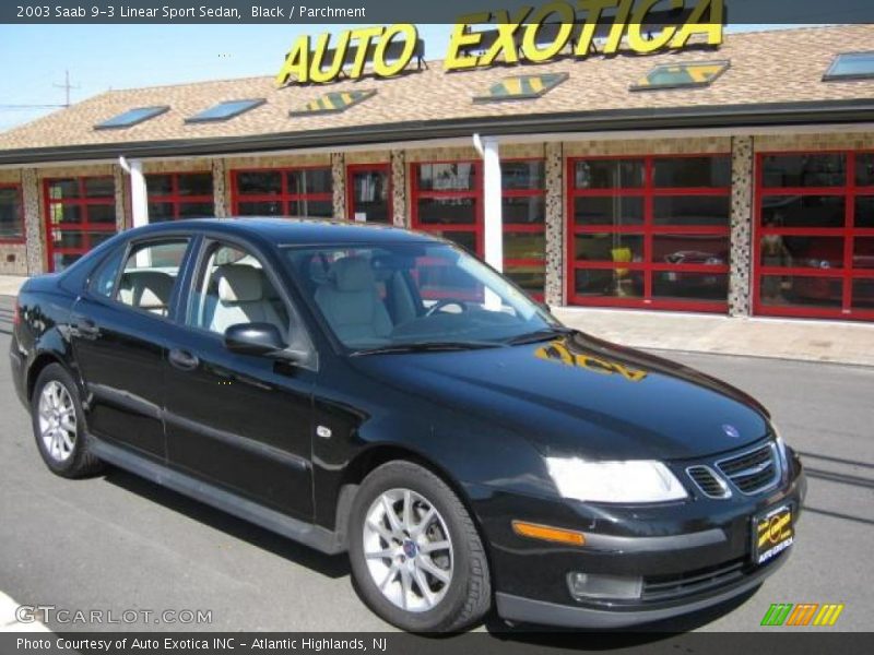 Black / Parchment 2003 Saab 9-3 Linear Sport Sedan