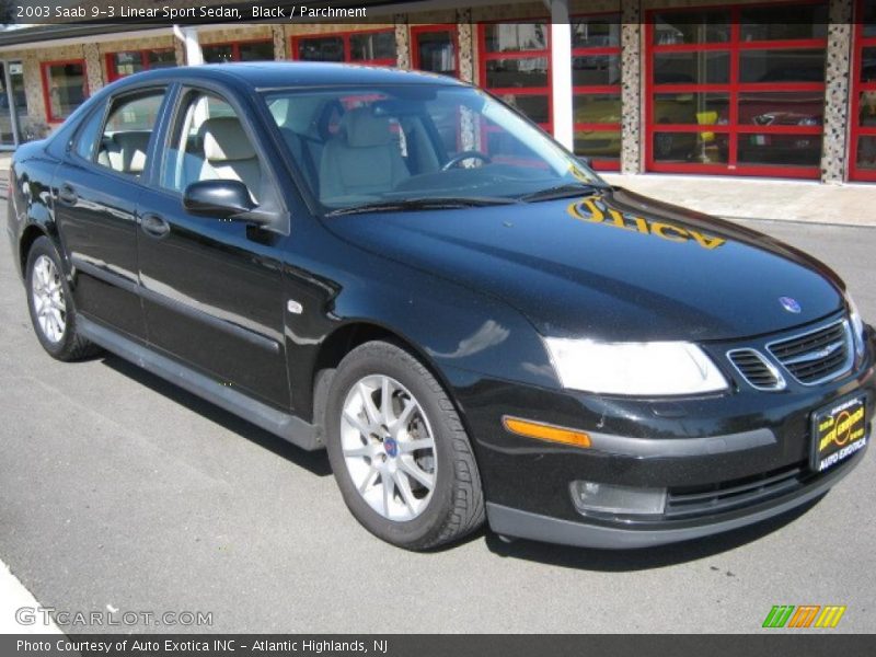 Black / Parchment 2003 Saab 9-3 Linear Sport Sedan