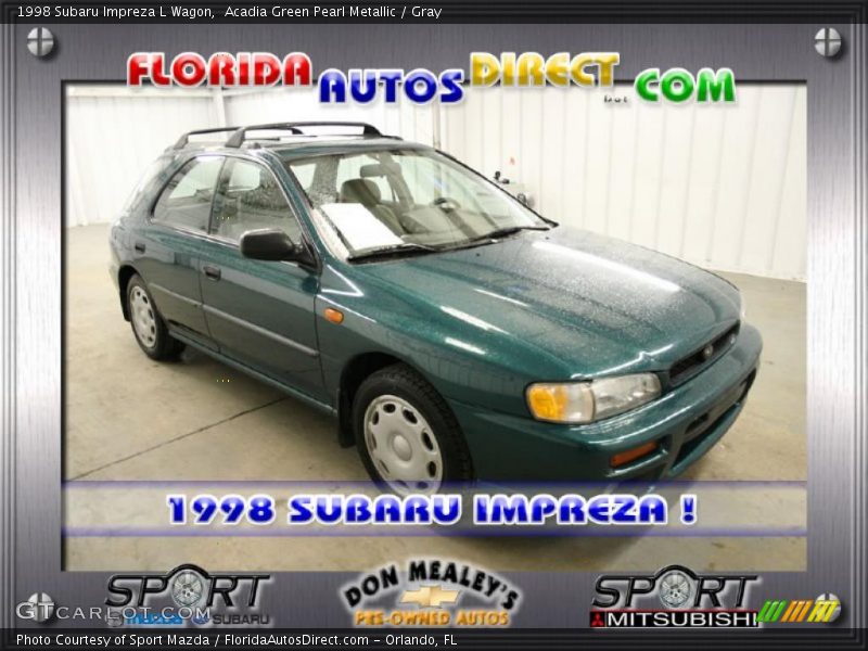 Acadia Green Pearl Metallic / Gray 1998 Subaru Impreza L Wagon